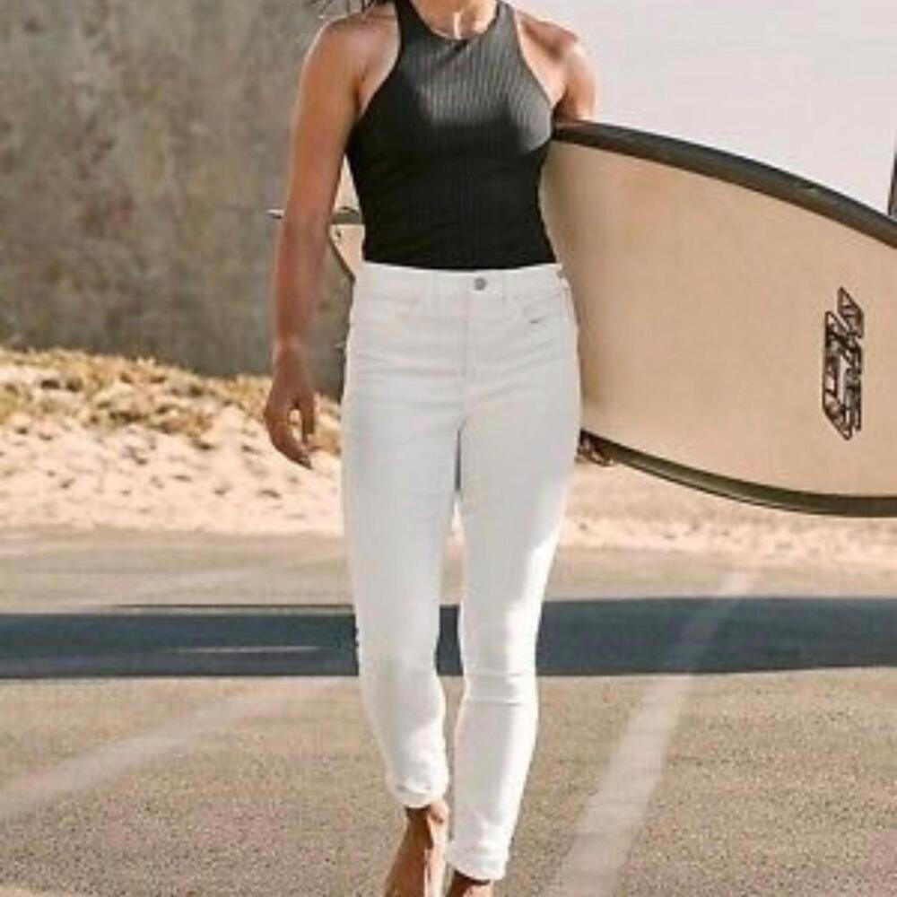 NWD $118 Athleta Size 0T White Sculptek High Rise Ultra Skinny Jeans